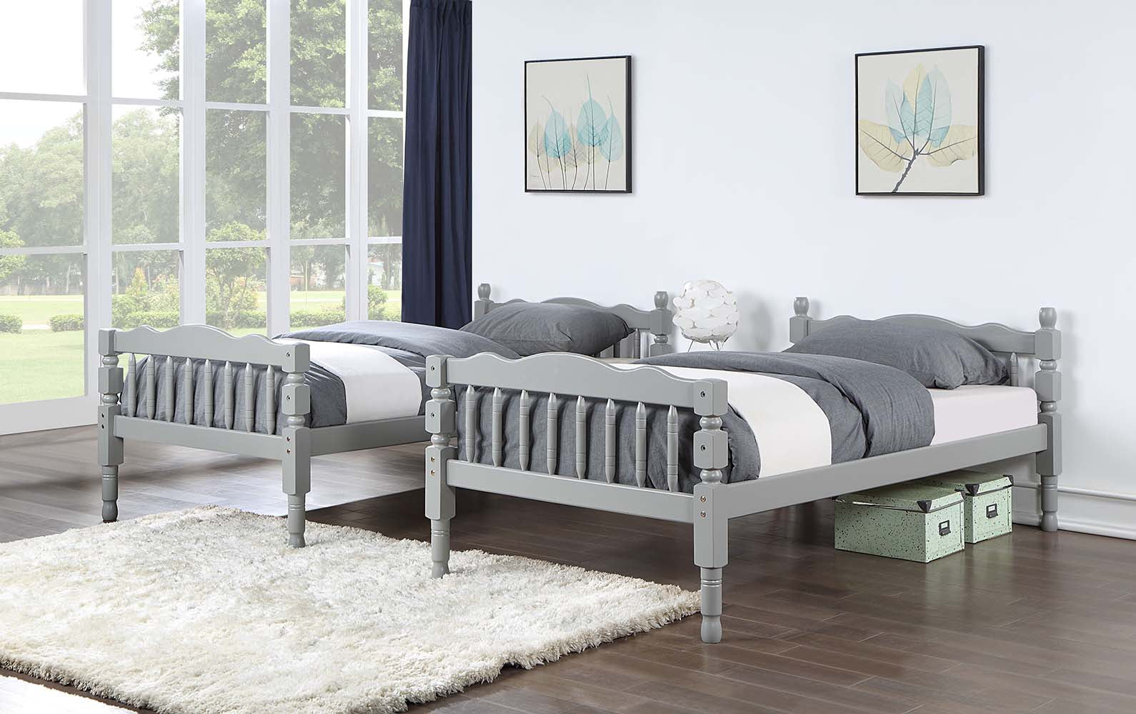 Homestead Gray Bunk Bed - Ornate Home