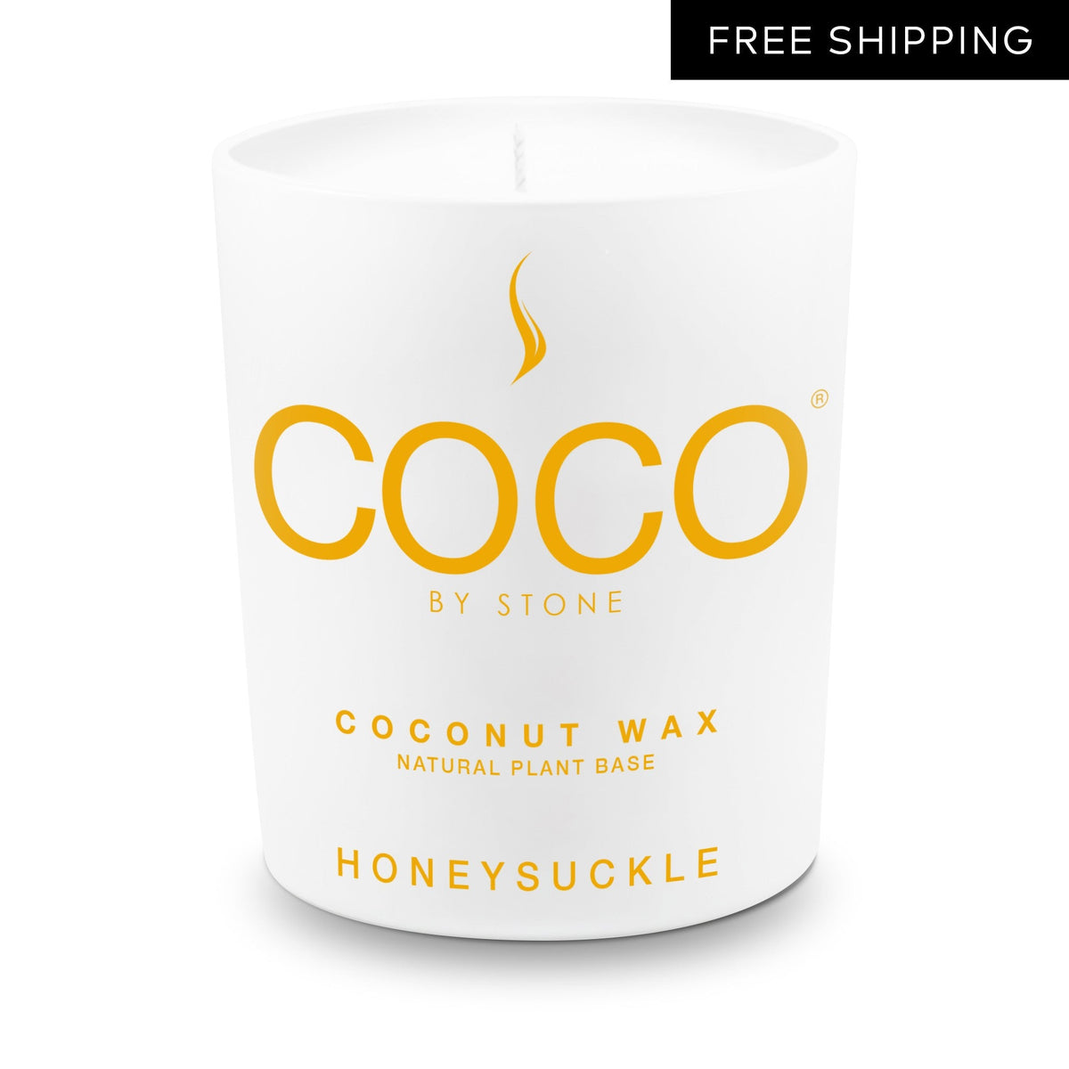 Honeysuckle Natural Coconut Apricot Wax Candle - Ornate Home