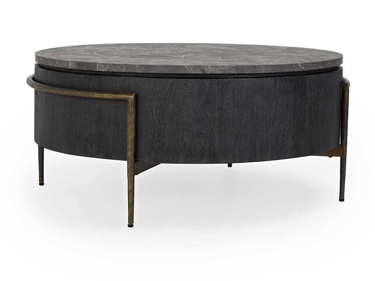 Honor Black/Gray Round Coffee Table - Ornate Home