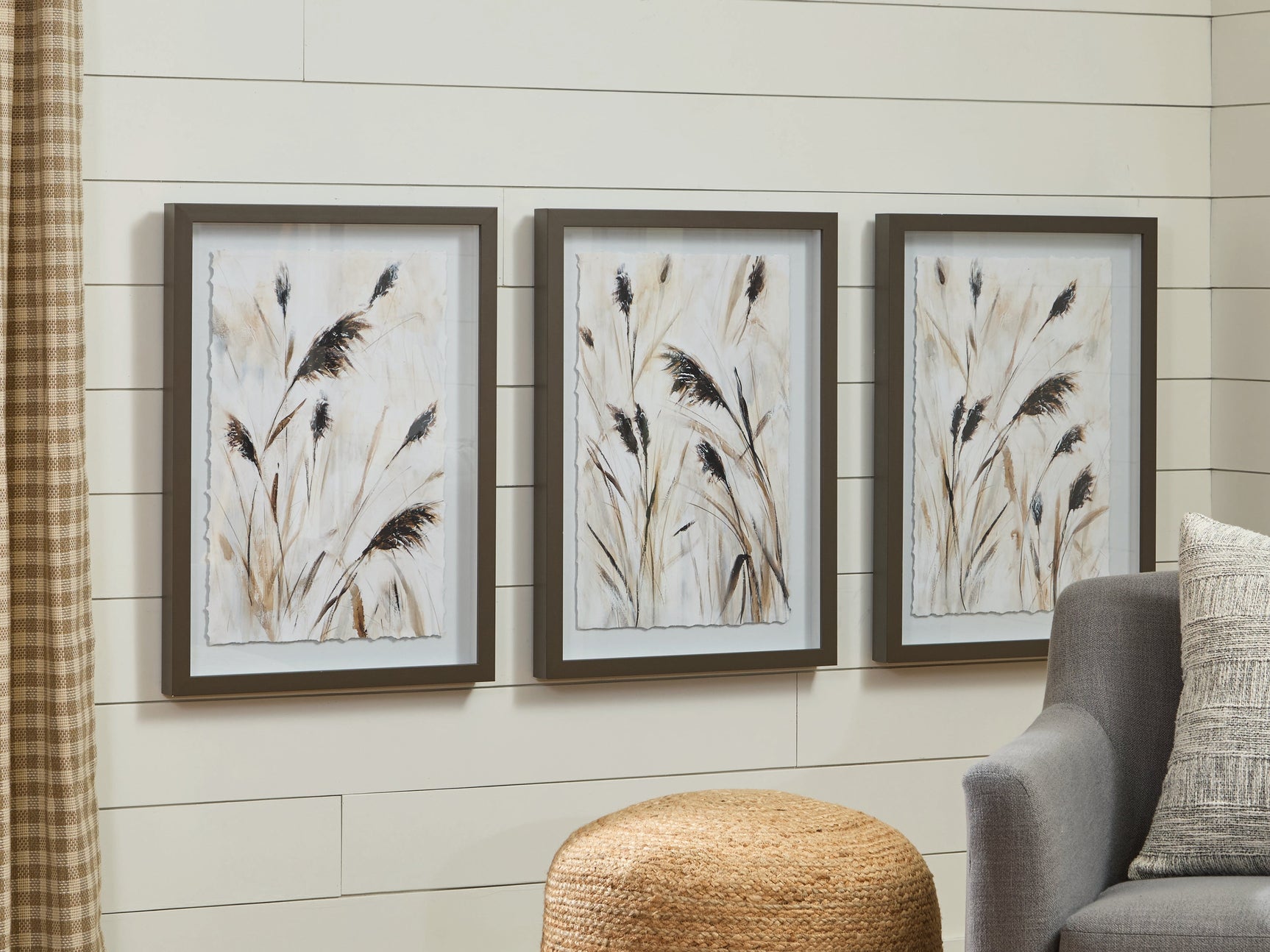 Honslow Brown/Black/White Wall Art Set (Set of 3) (Online Special Price) - Ornate Home