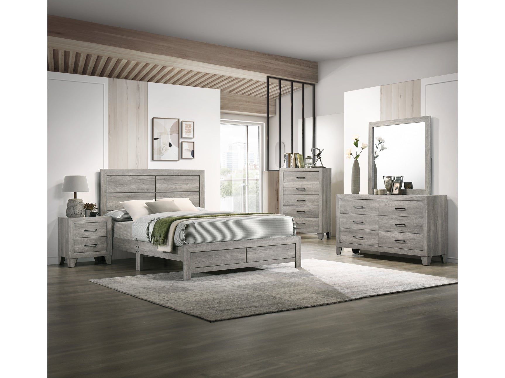 Hopkins Driftwood Platform Bedroom Set - Ornate Home
