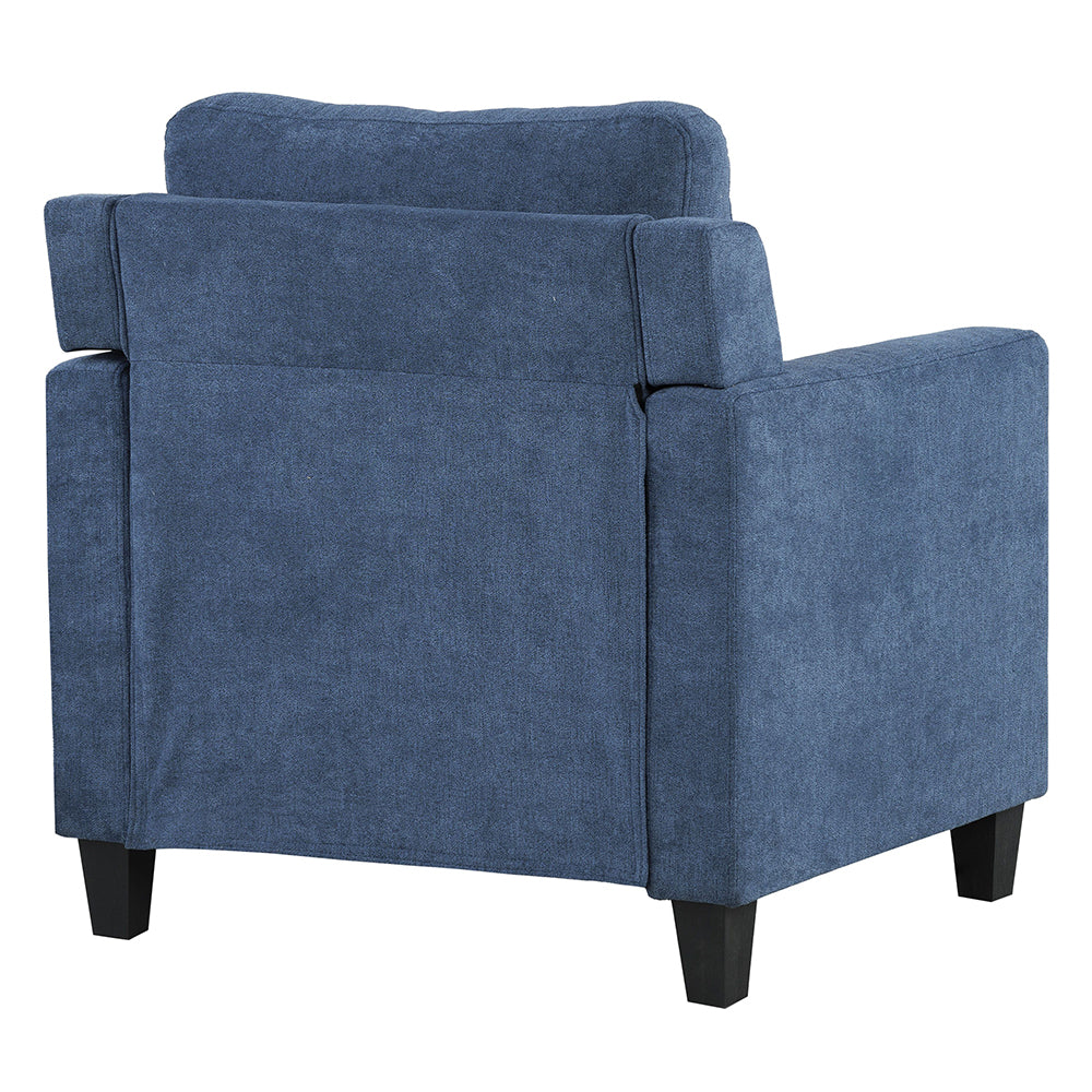 Horatio Navy Chenille Chair - Ornate Home