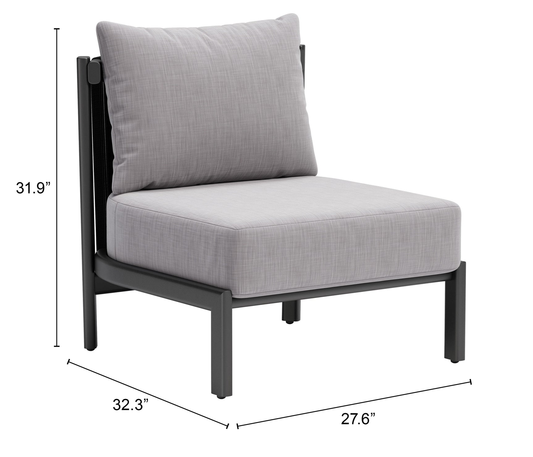 Horizon Gray Accent Chair - Ornate Home