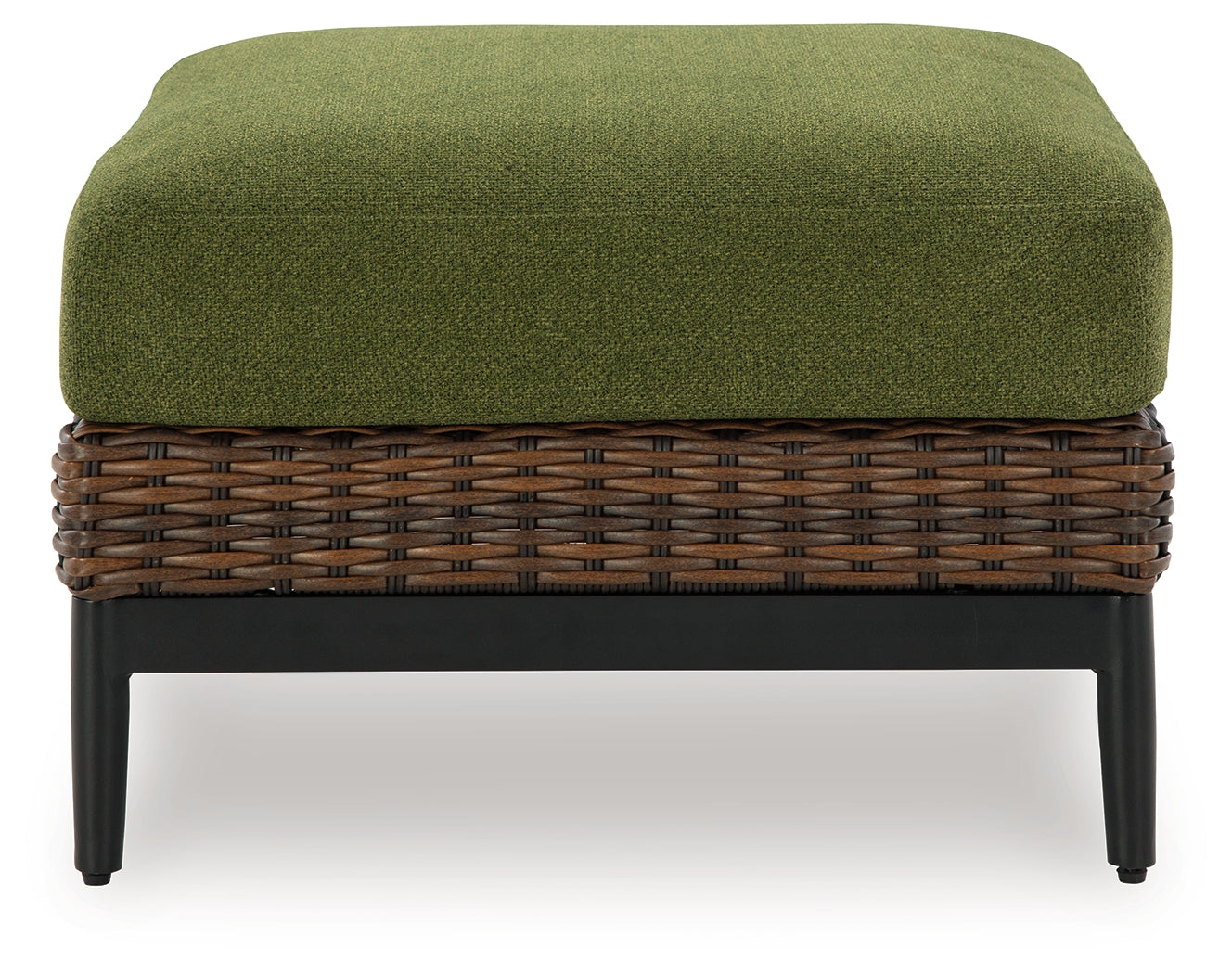 Horizon Hall Brown/Green Ottoman with Cushion - Ornate Home
