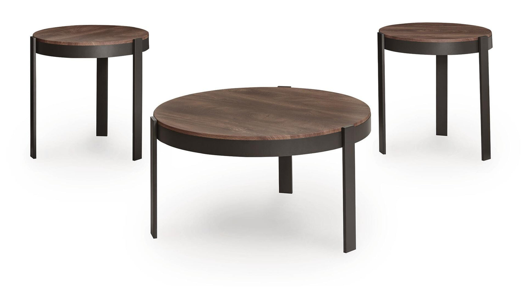 Horizon Hills Brown/Black Table (Set of 3) - Ornate Home