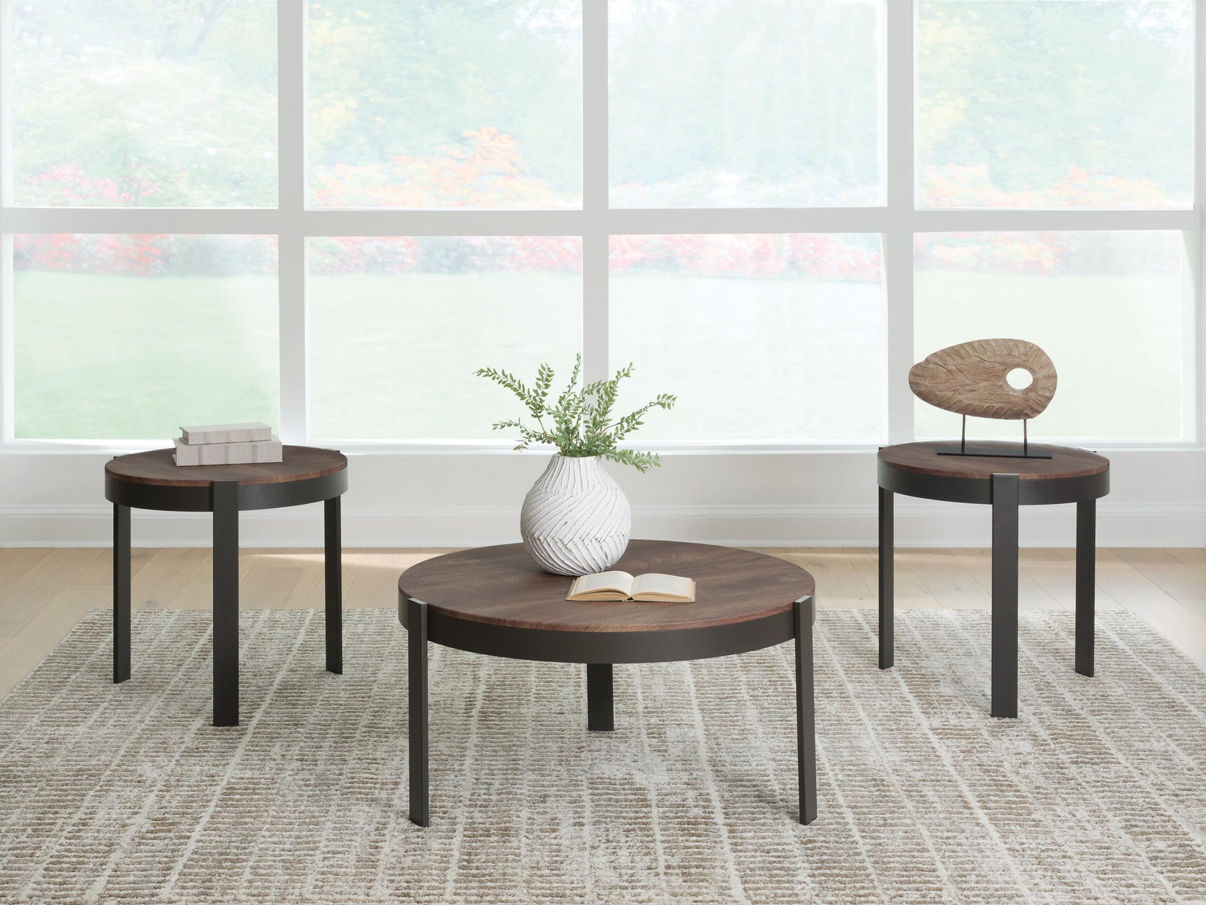 Horizon Hills Brown/Black Table (Set of 3) - Ornate Home