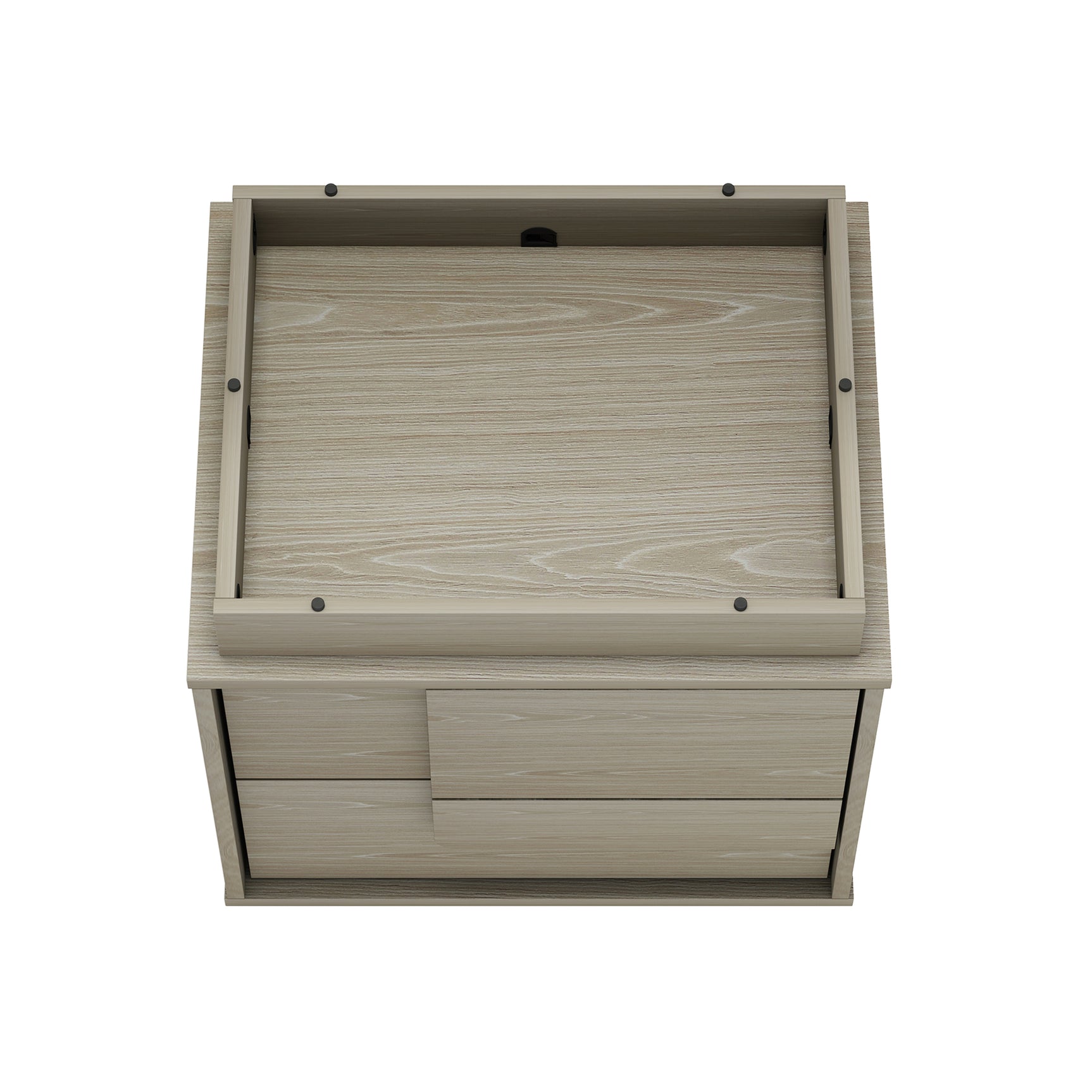 Horizon Nightstand in Whitewashed Oak (set of 2) - Ornate Home