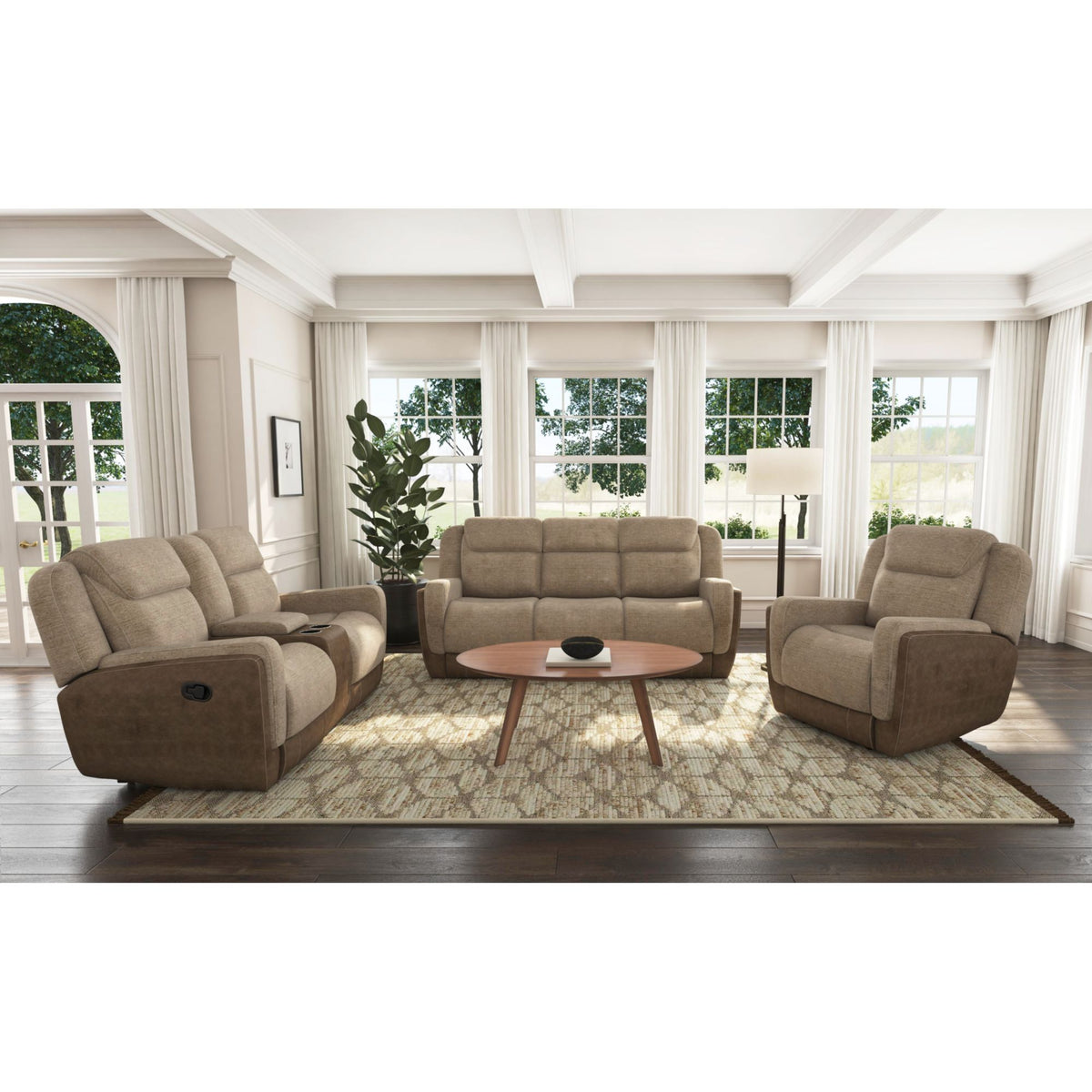 Hornet Rancho Beige Motion Sofa - Ornate Home