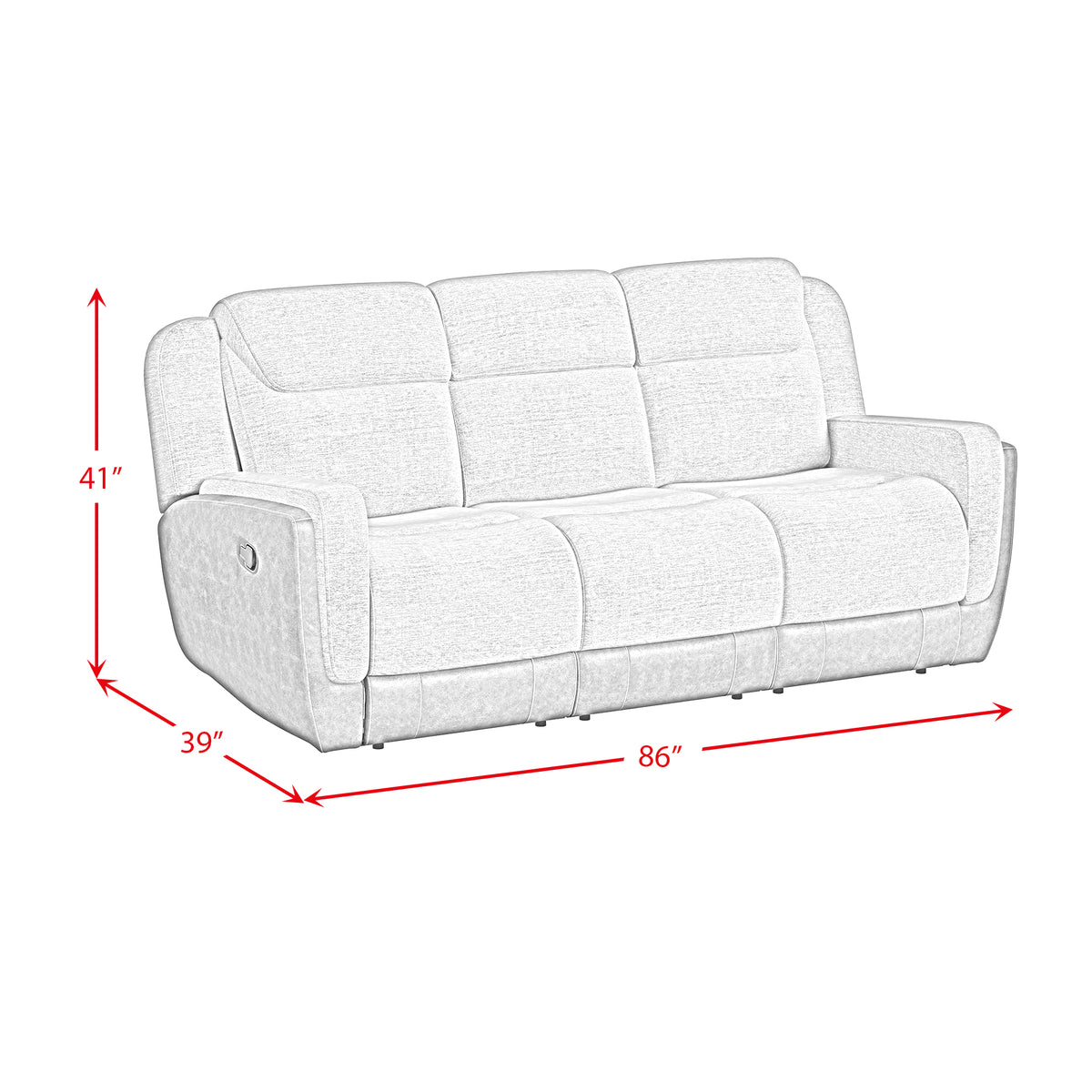 Hornet Rancho Beige Motion Sofa - Ornate Home