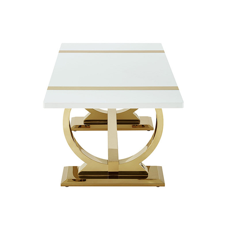 Horve Gold/White Coffee Table - Ornate Home