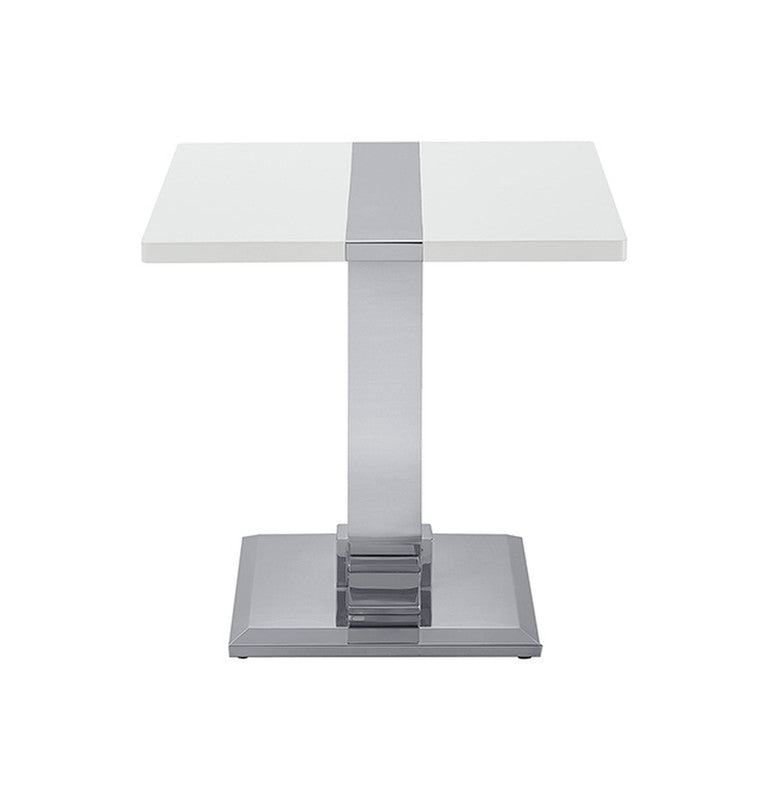 Horve Silver/White End Table