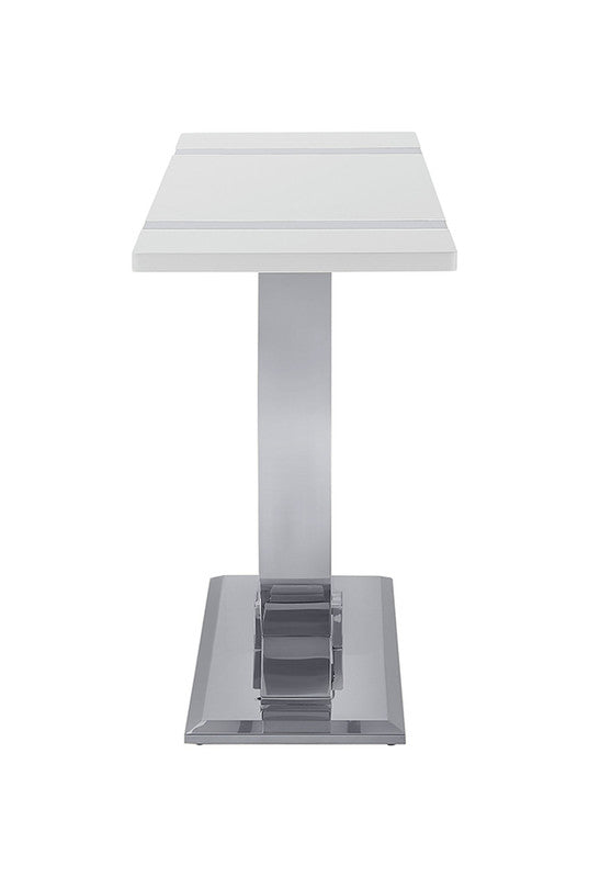 Horve Silver/White Sofa Table