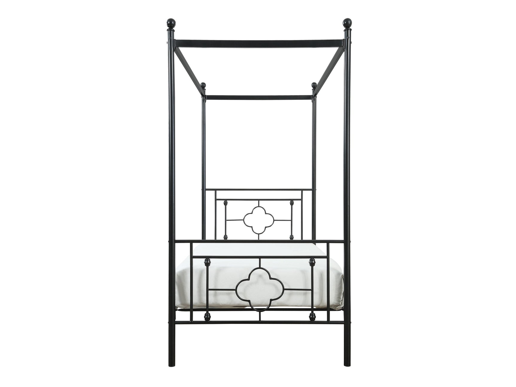 Hosta Black Twin Platform Bed - Ornate Home