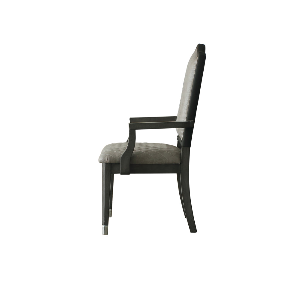 House Beatrice Arm Chair in Charcoal (Set of 2) 68813 - Ornate Home