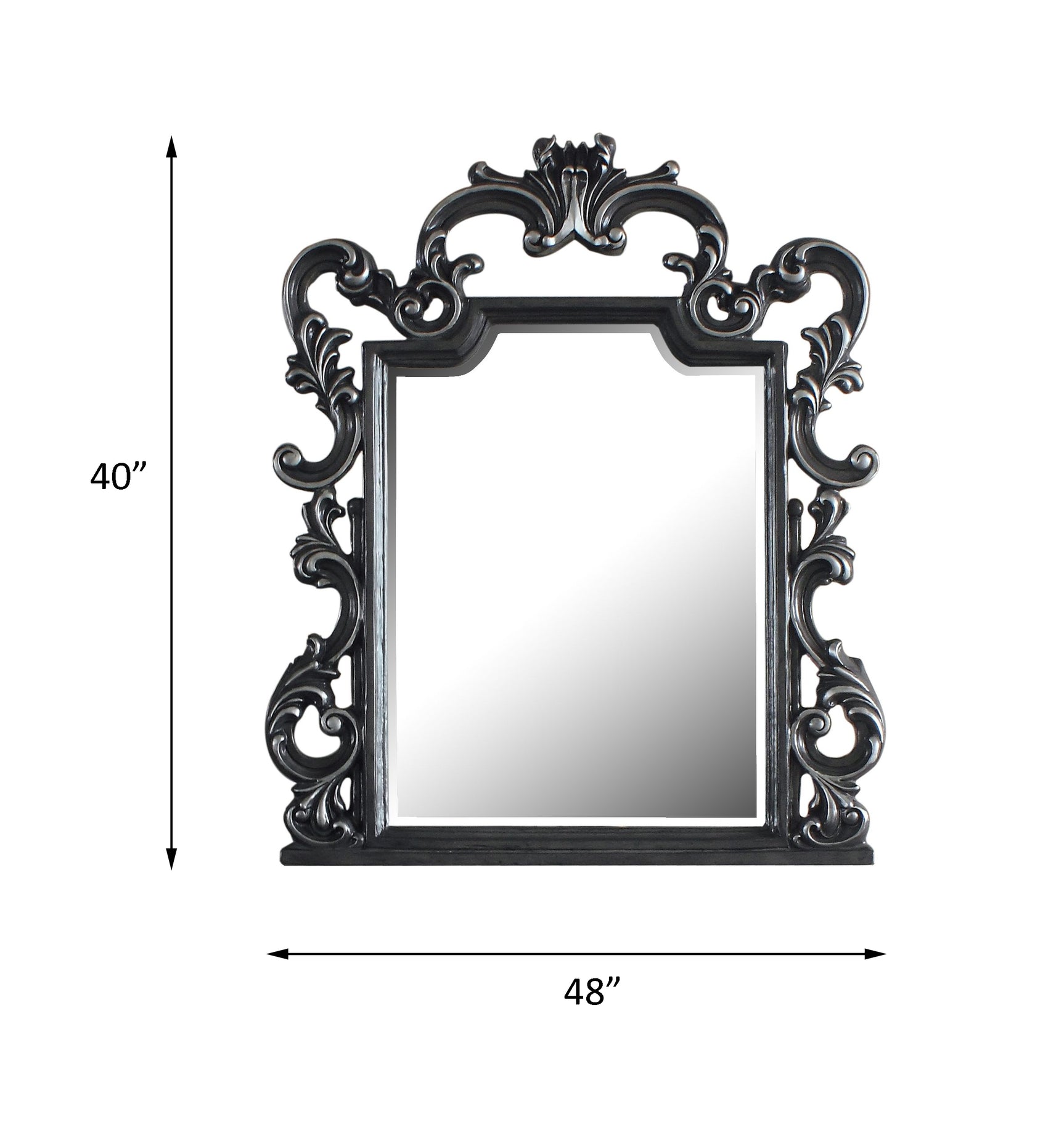 House Delphine Mirror in Charcoal - Ornate Home