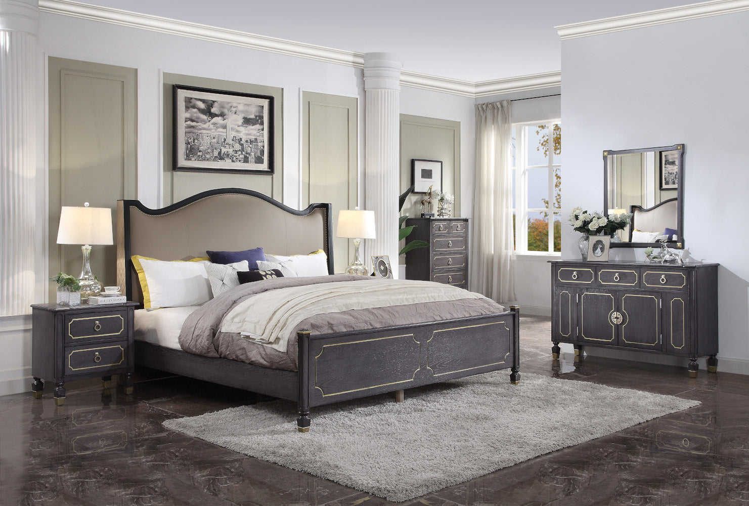 House Marchese Mirror in Tobacco - Ornate Home