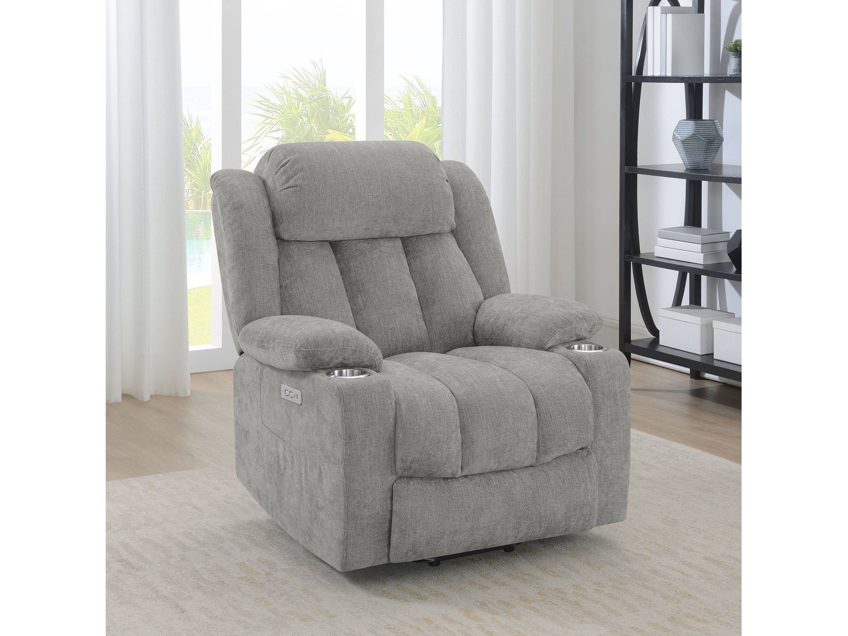 Houston Grey Power Lift Recliner - Ornate Home