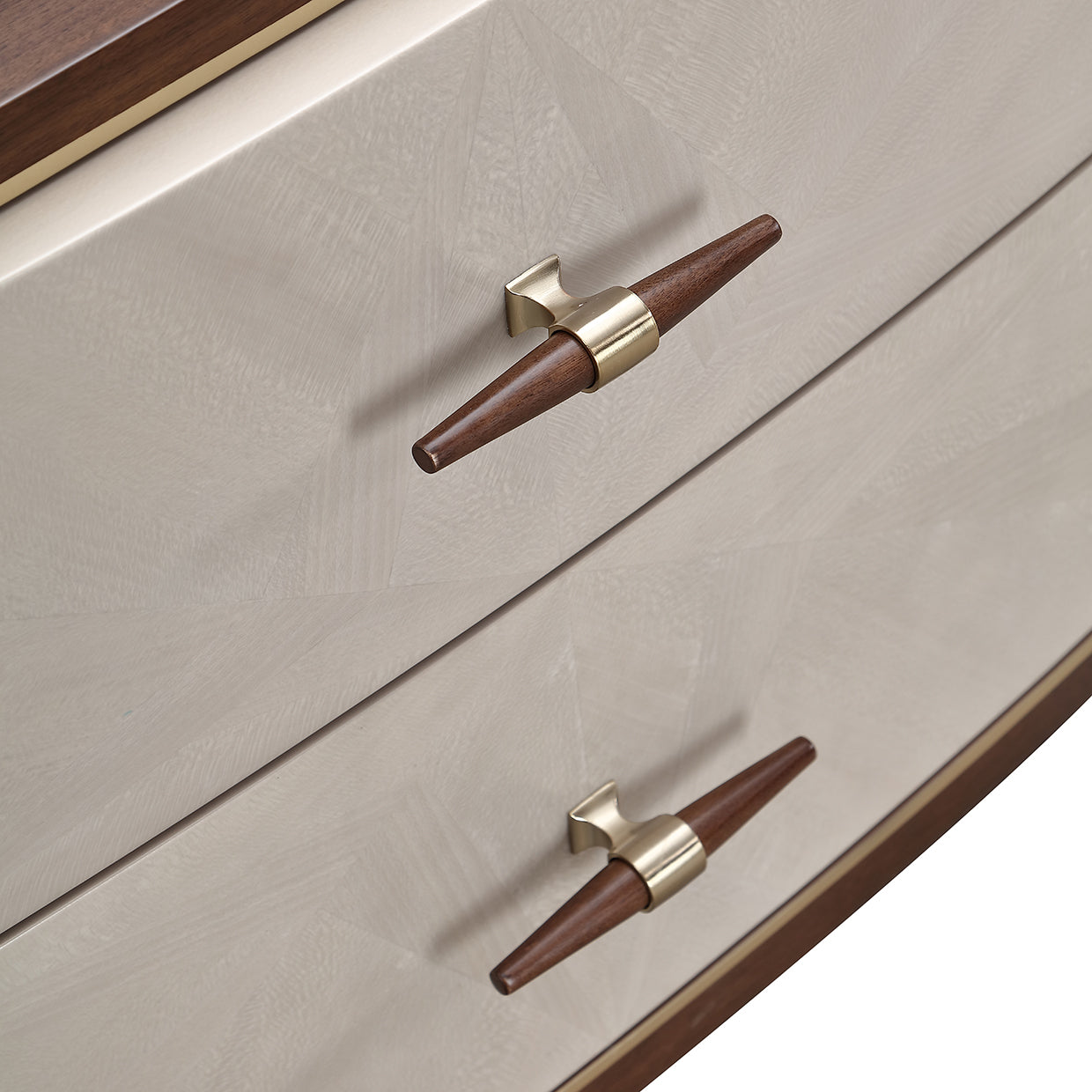 Houston Walnut 2-Drawer Nightstand - Ornate Home