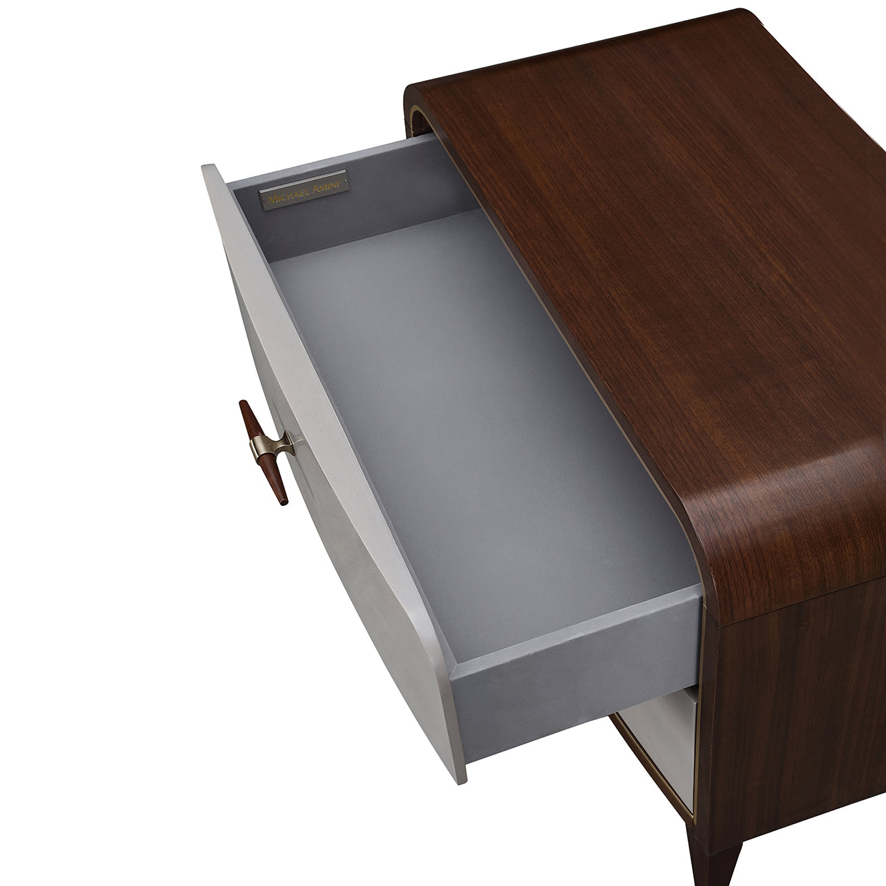 Houston Walnut 2-Drawer Nightstand - Ornate Home