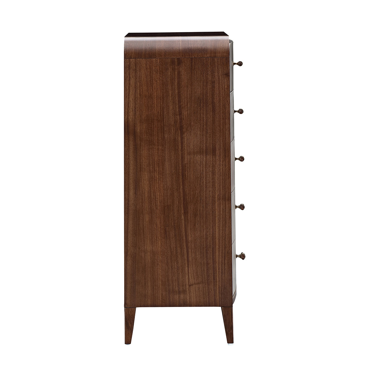 Houston Walnut 5-Drawer Chest - Ornate Home