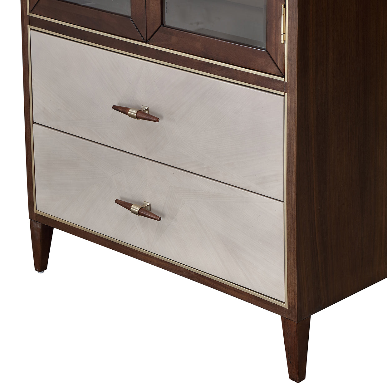 Houston Walnut Display Cabinet - Ornate Home