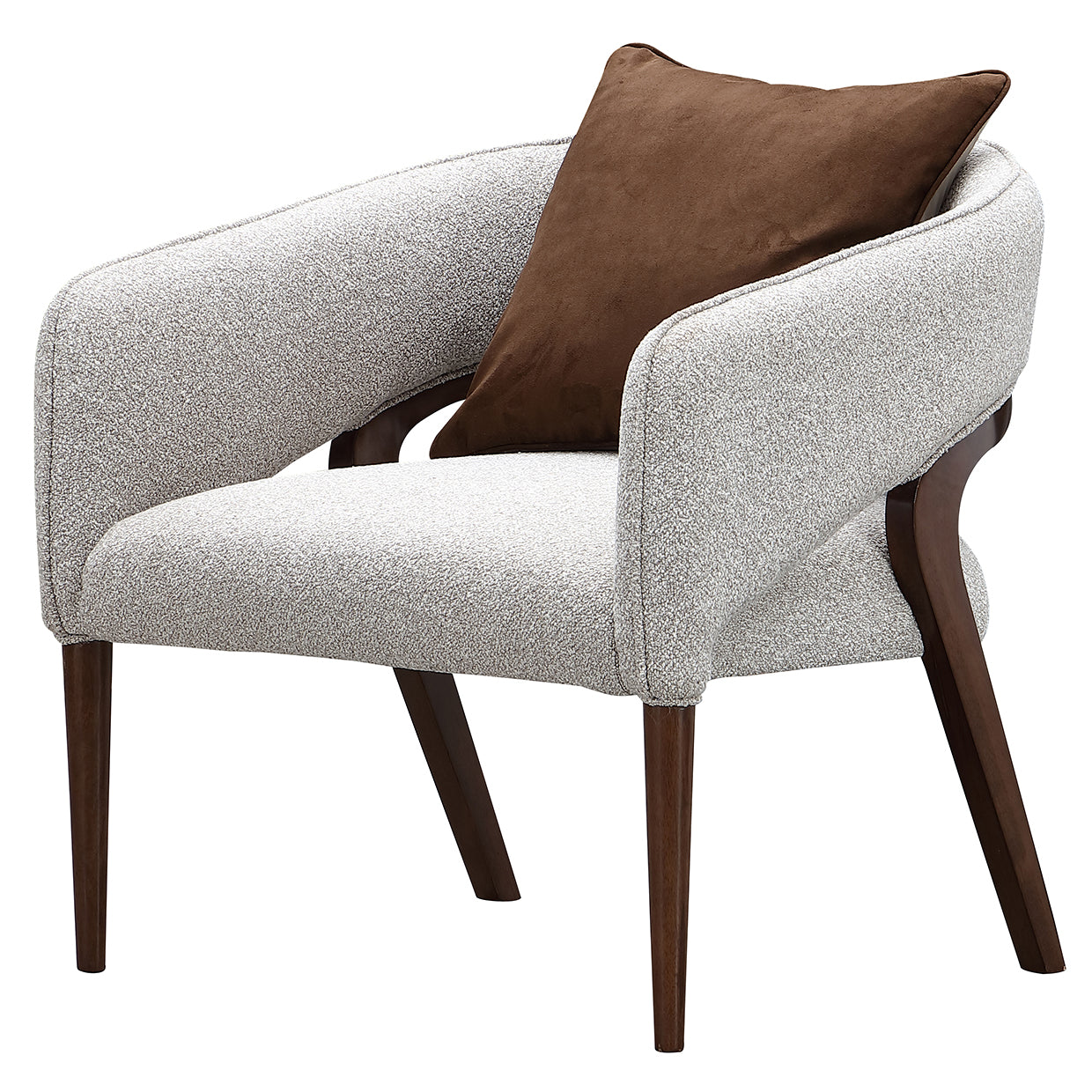 Houston Walnut/Pebble Accent Chair - Ornate Home