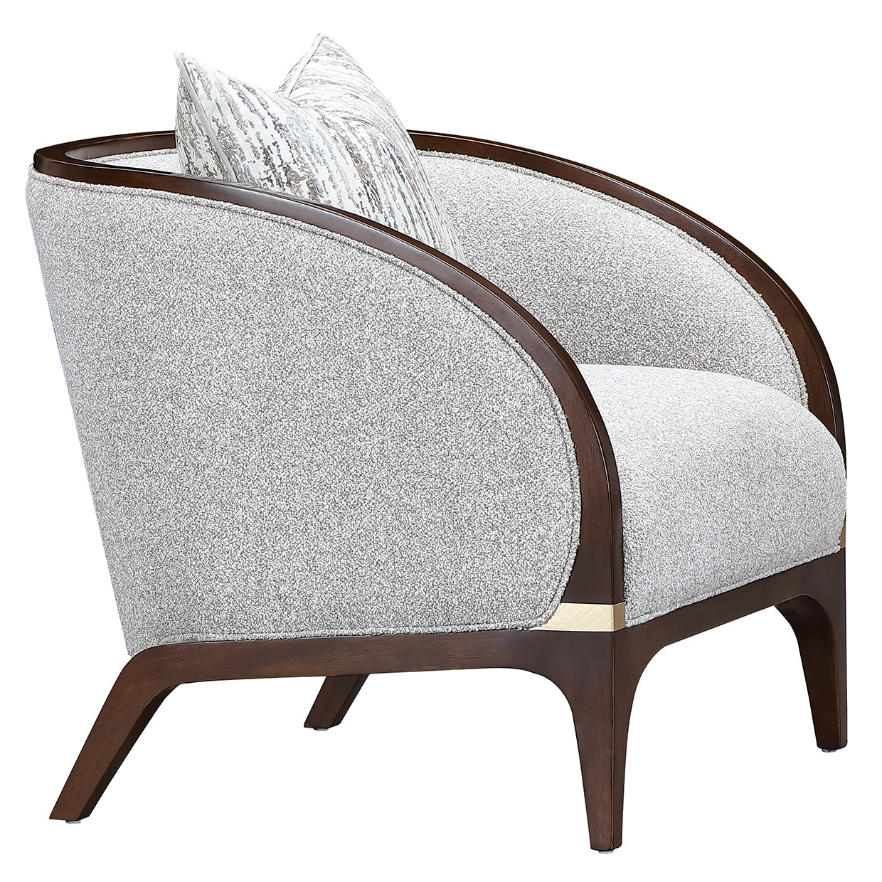 Houston Walnut/Pebble Matching Chair - Ornate Home