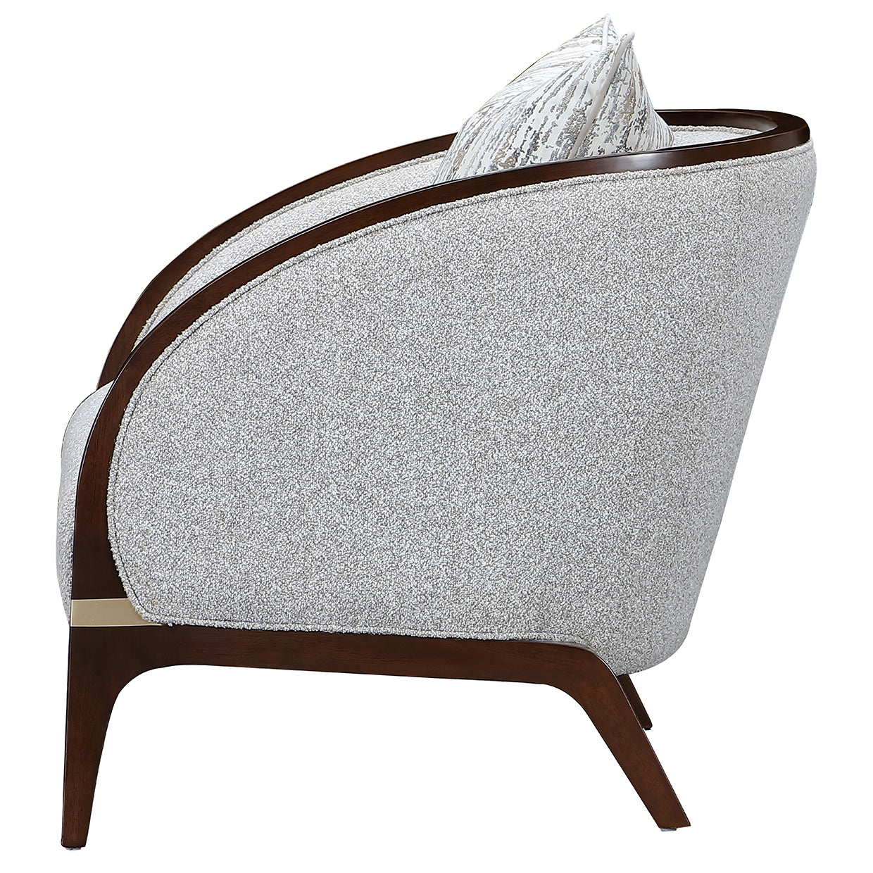 Houston Walnut/Pebble Matching Chair - Ornate Home
