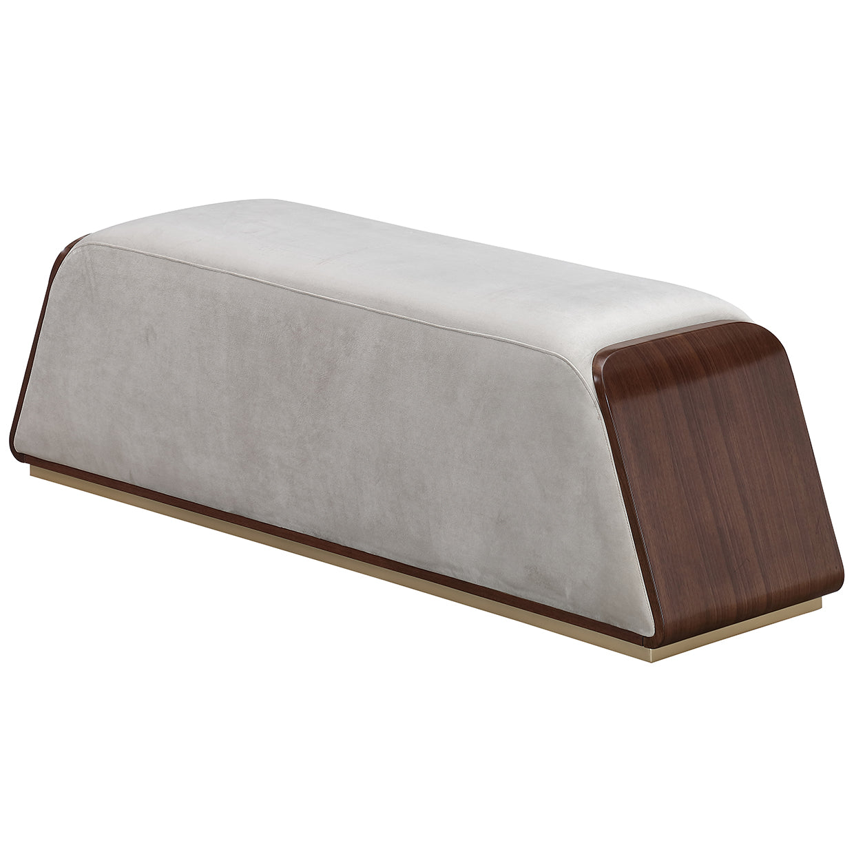 Houston Walnut/Porcini Accent Bench - Ornate Home