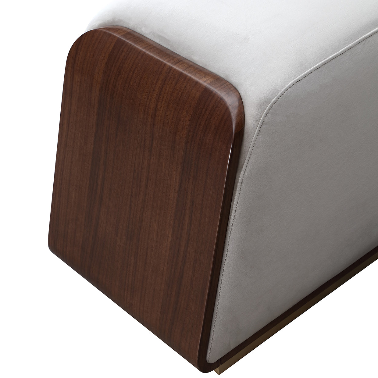 Houston Walnut/Porcini Accent Bench - Ornate Home