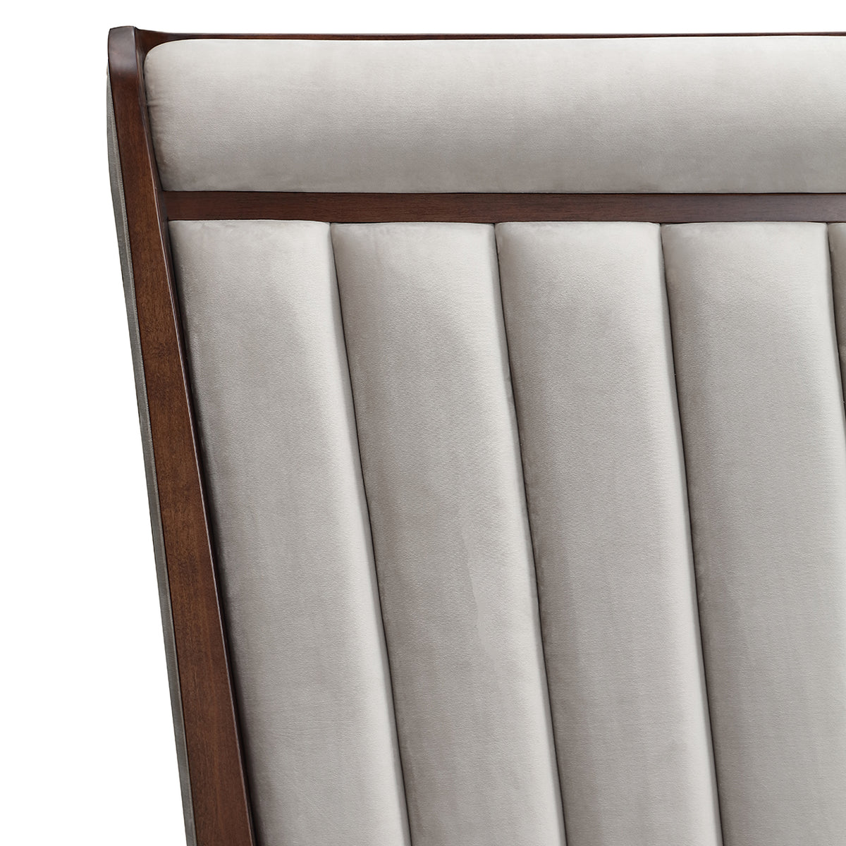 Houston Walnut/Porcini Queen Channel Tufted Panel Bed