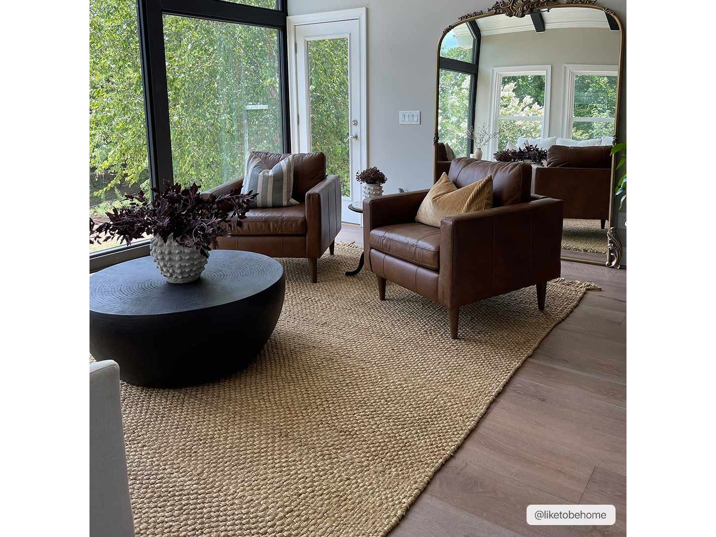 Hovland Hand Woven Natural Jute Rag Rug - Clearance - Ornate Home