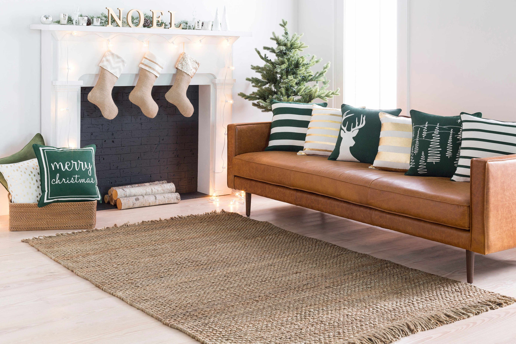 Hovland Hand Woven Natural Jute Rag Rug - Clearance - Ornate Home