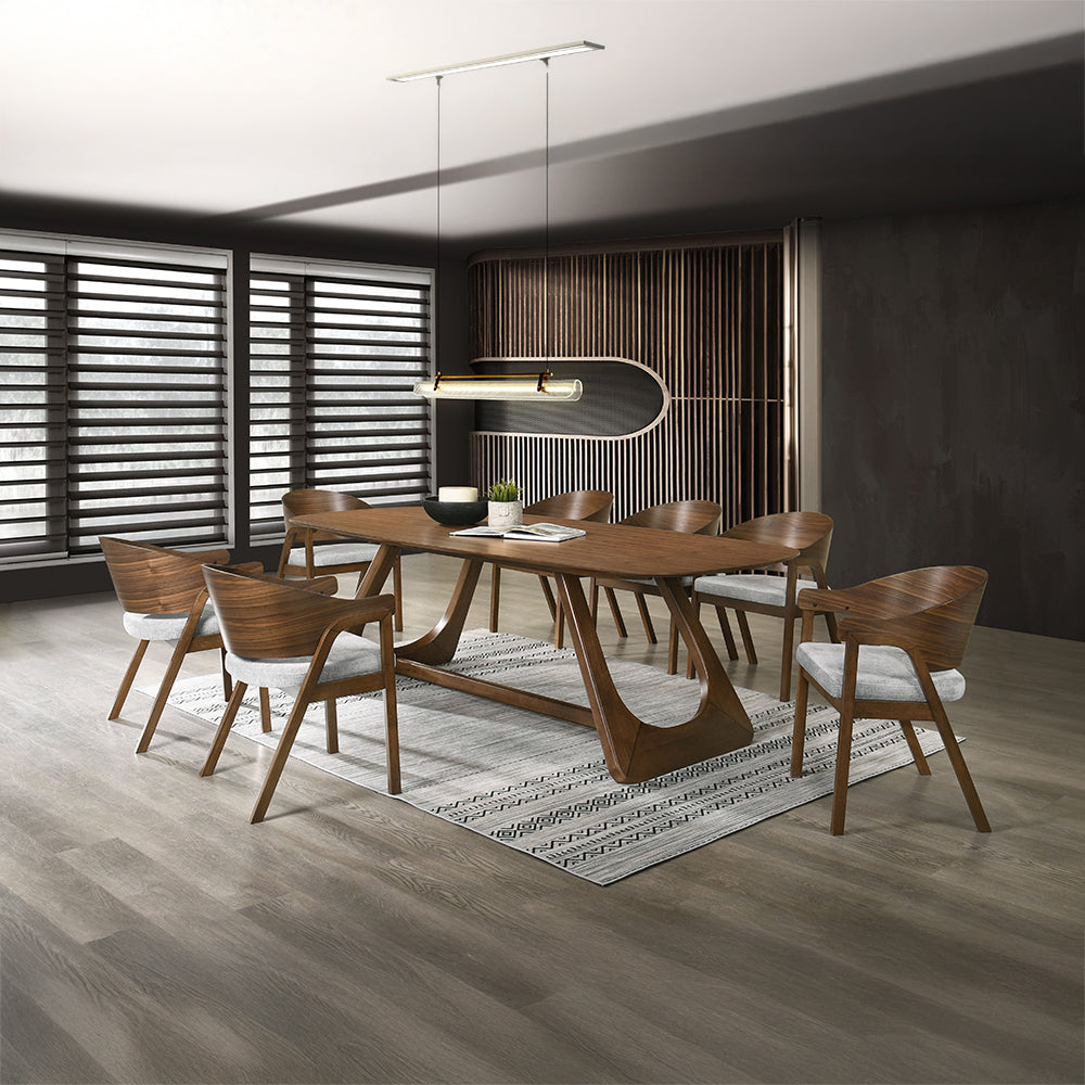 Hoyte Walnut Dining Table - Ornate Home