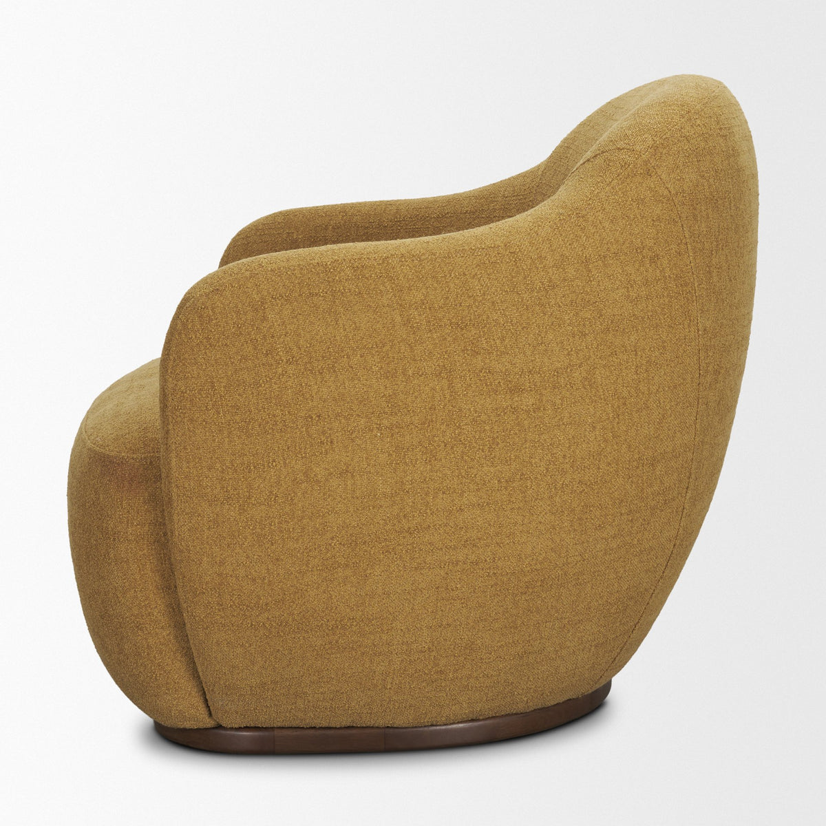 Hudson Mustard Fabric Upholstered Swivel Chair - Ornate Home