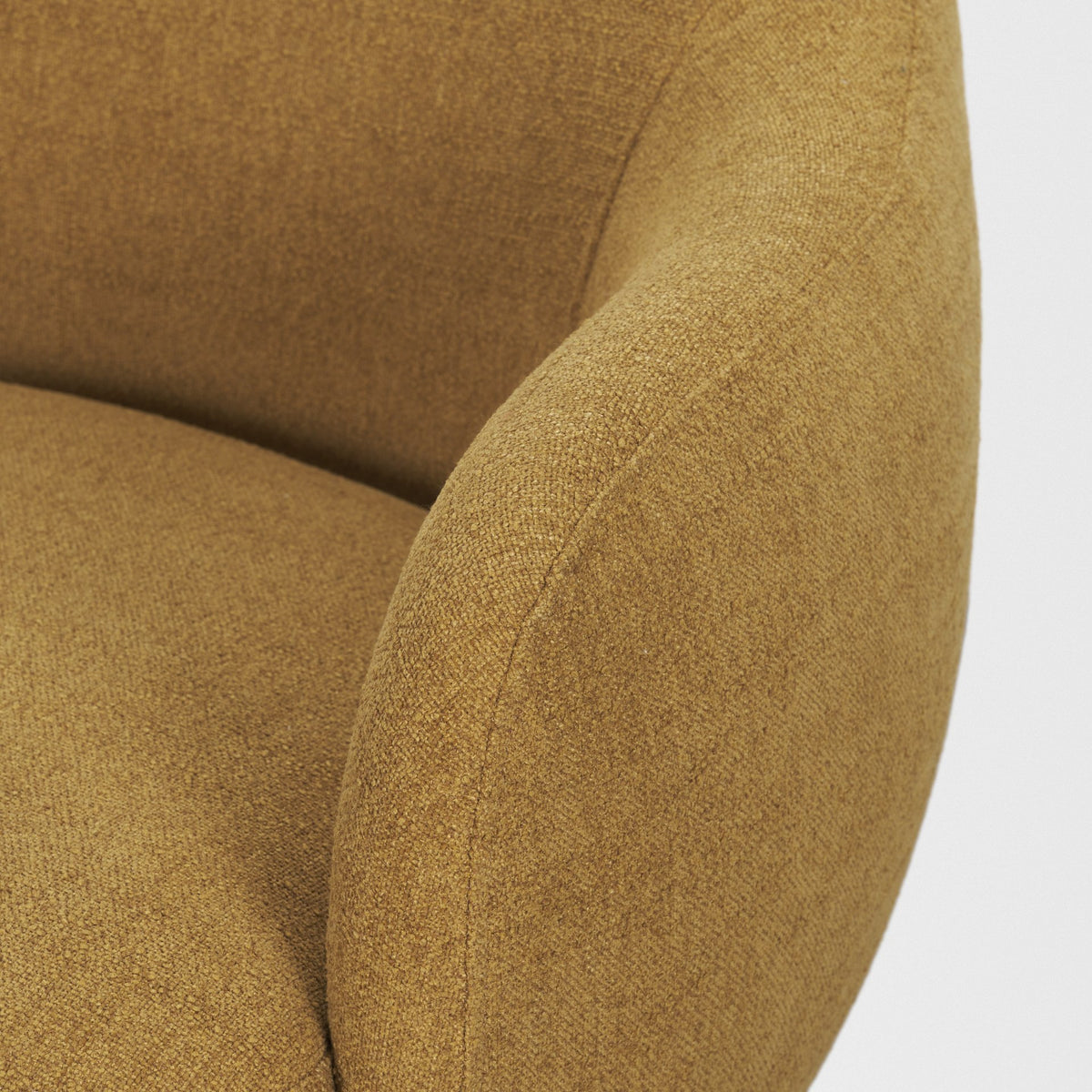Hudson Mustard Fabric Upholstered Swivel Chair - Ornate Home