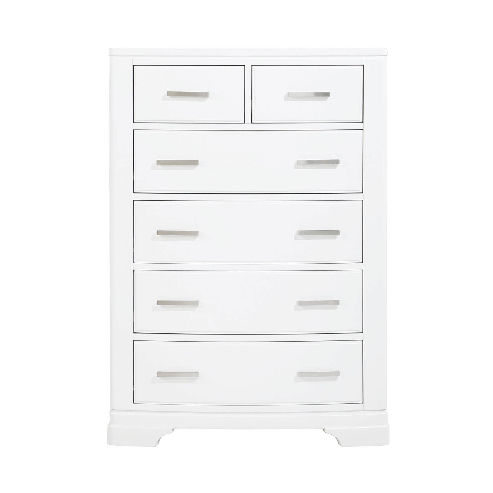 Hudson White 5-Piece Twin Bedroom Set - Ornate Home