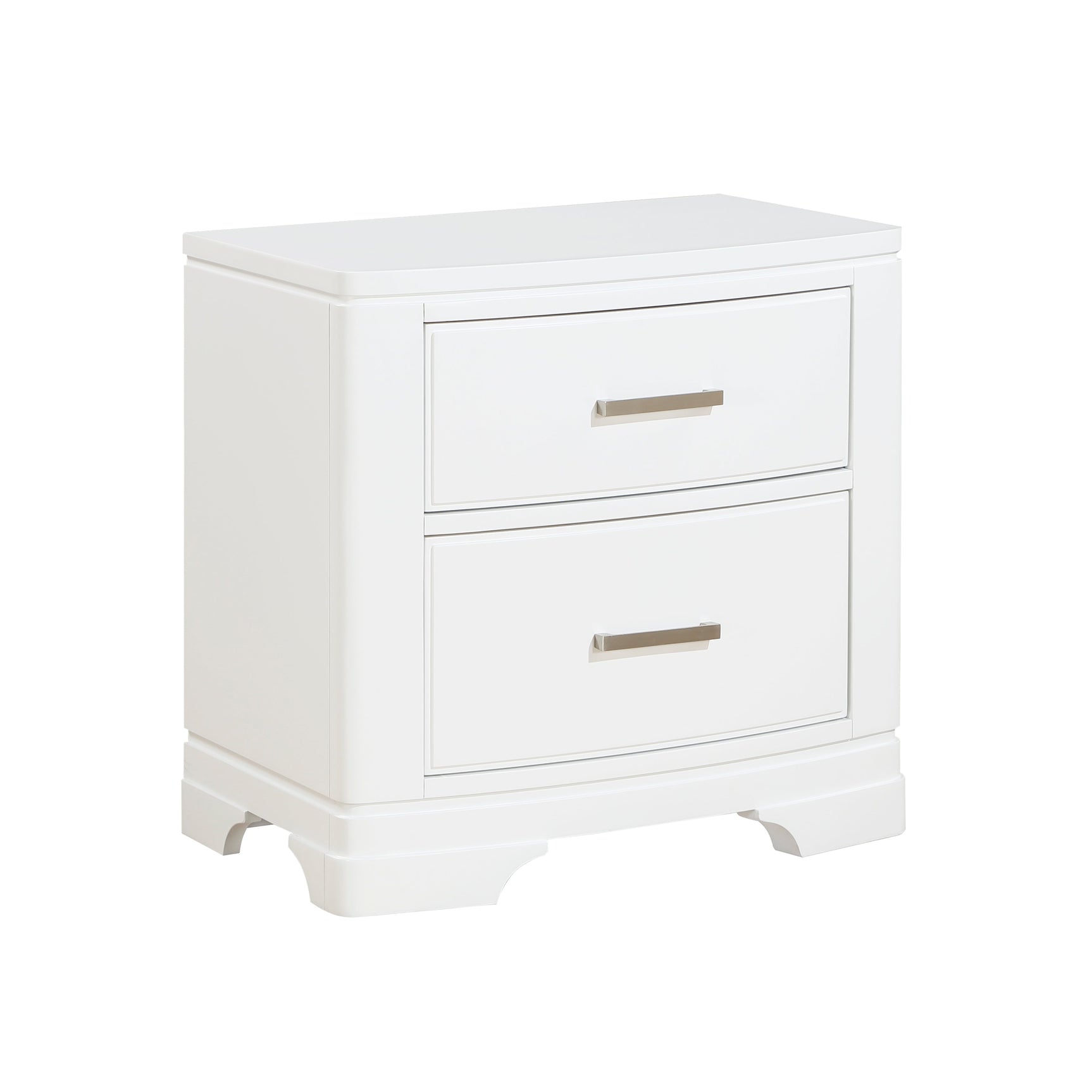 Hudson White Nightstand - Ornate Home
