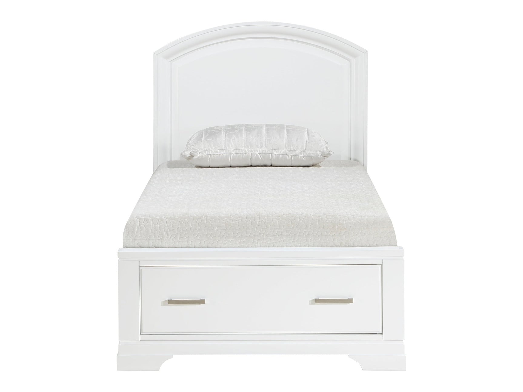 Hudson White Twin Platform Bed - Ornate Home