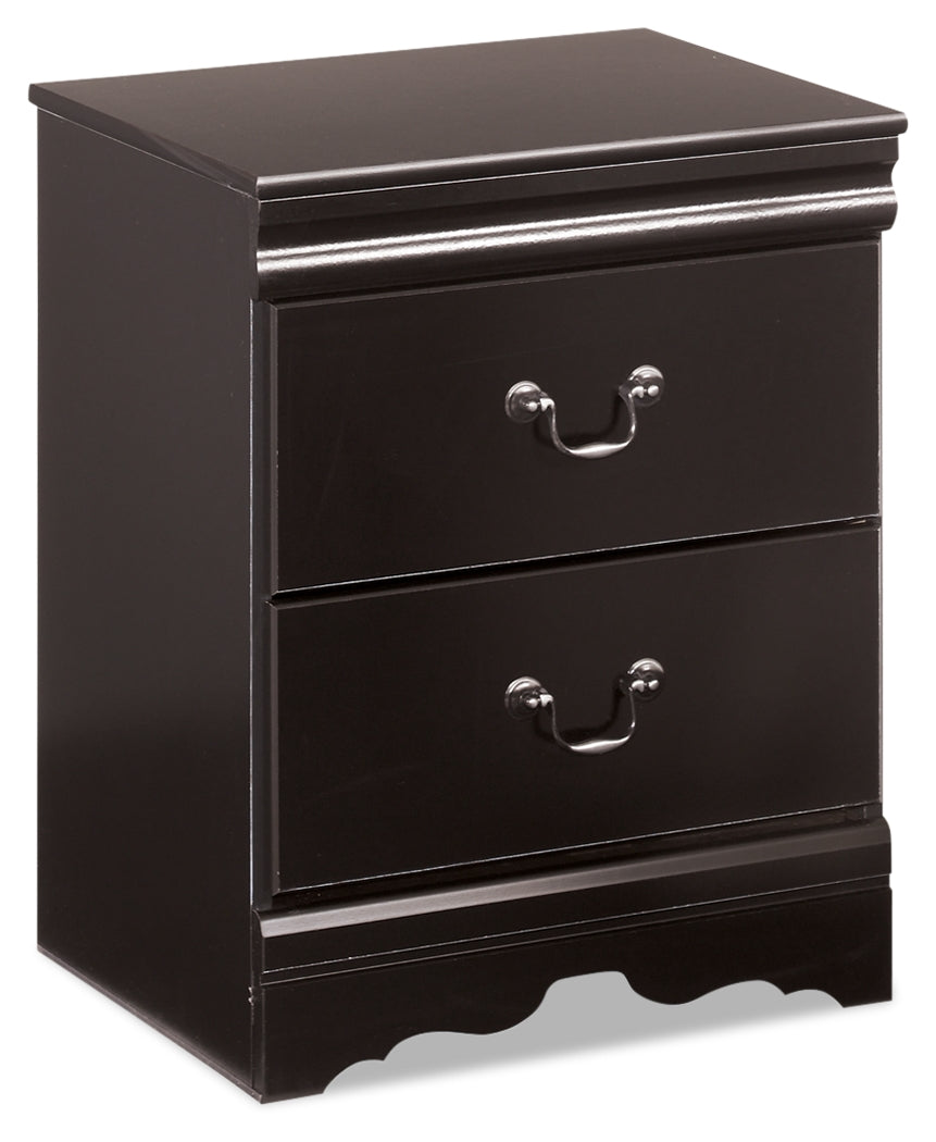 Huey Vineyard Black Full Sleigh Bed & Chest & Nightstand - Ornate Home