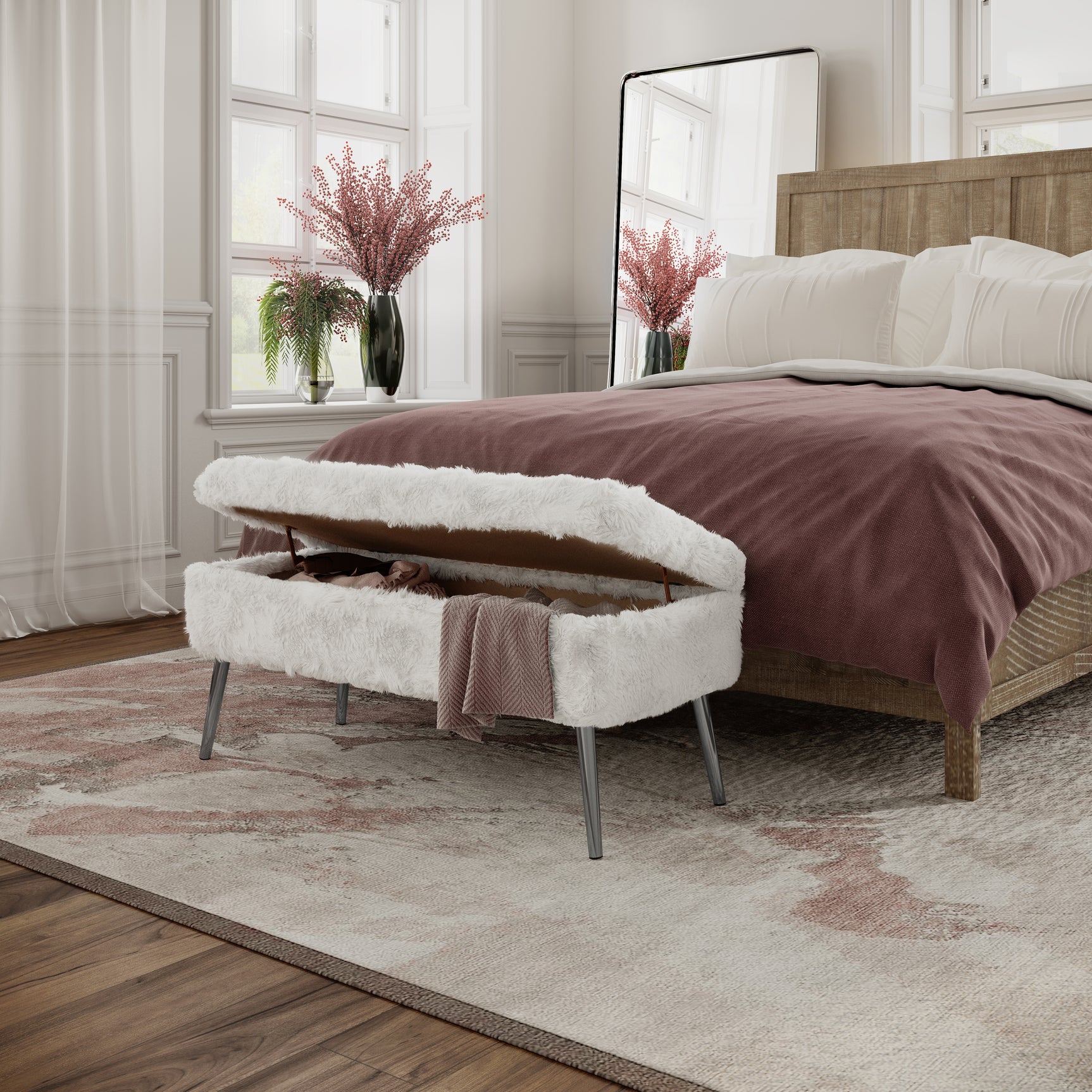 Huggy Natural Storage Bench - Ornate Home