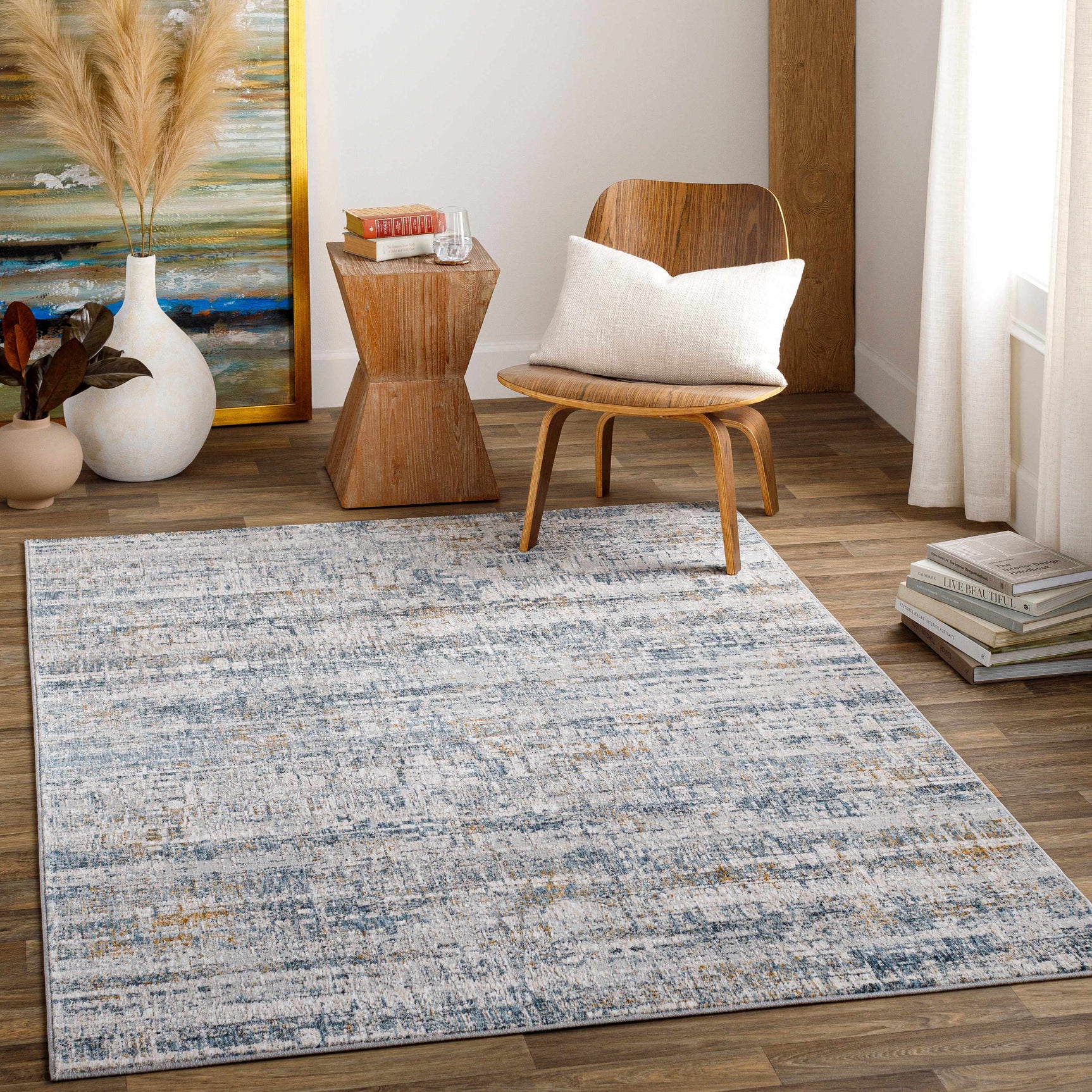 Hughesdale Distorted Lines Luxe Area Rug - Ornate Home