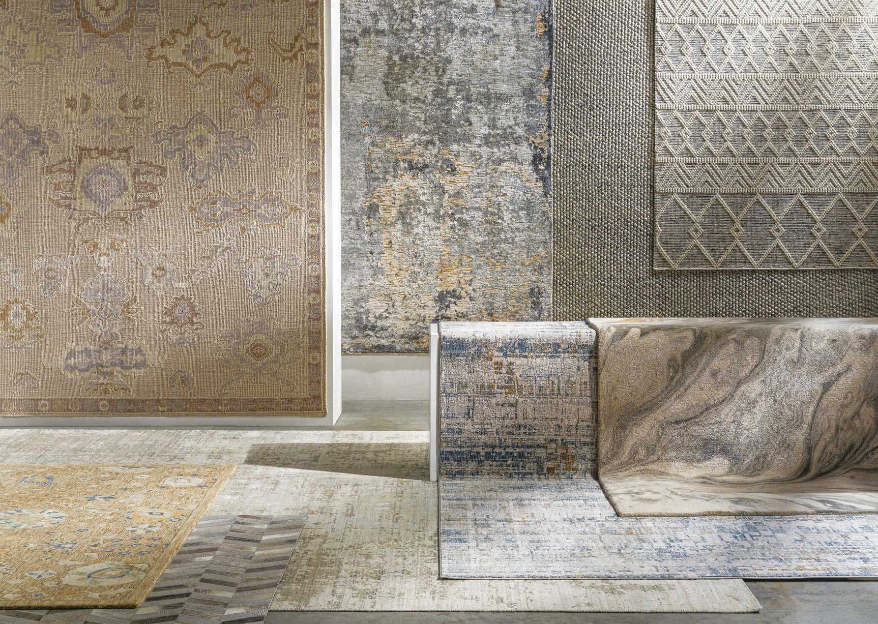Hughesdale Distorted Lines Luxe Area Rug - Ornate Home