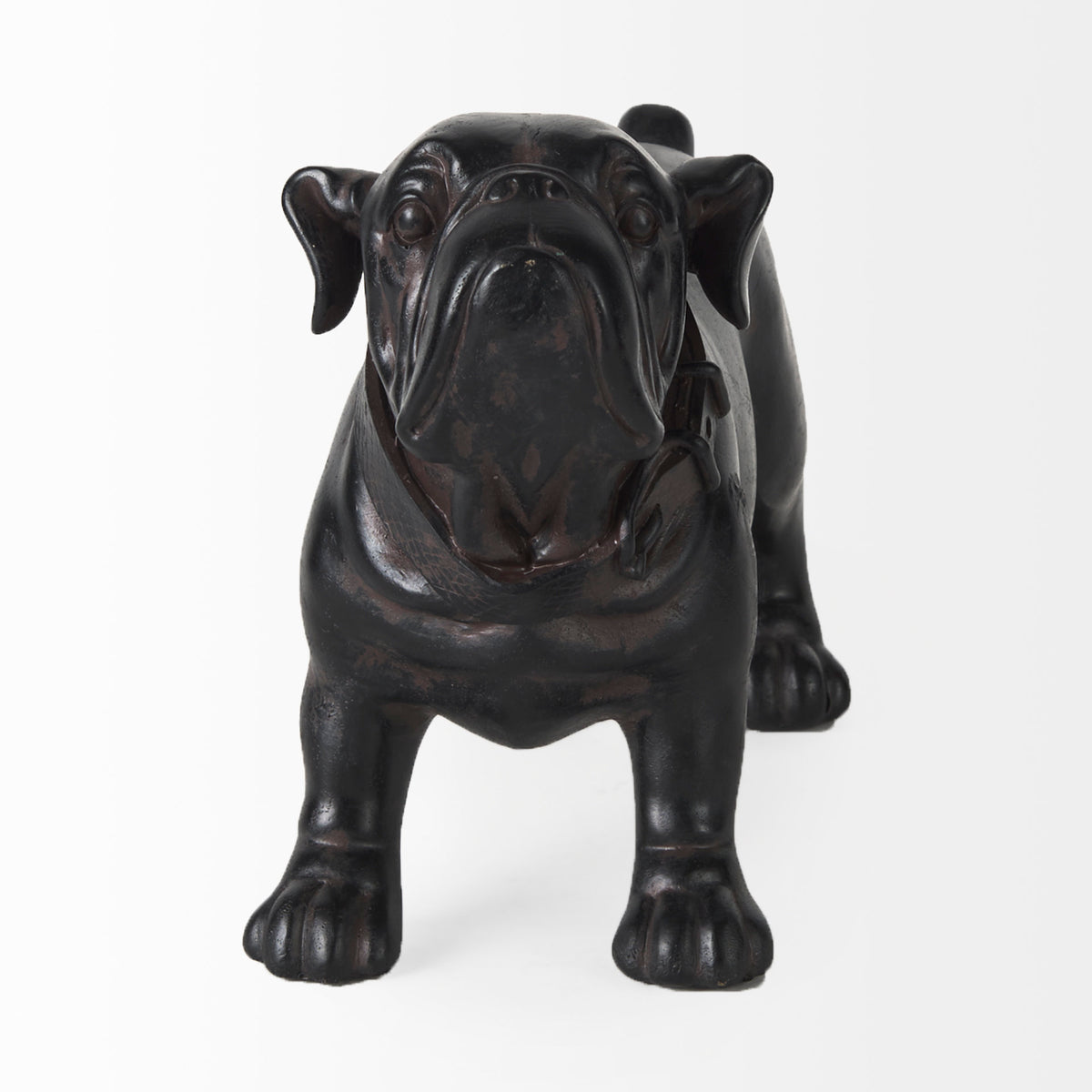 Hugo Black Resin Bulldog - Ornate Home