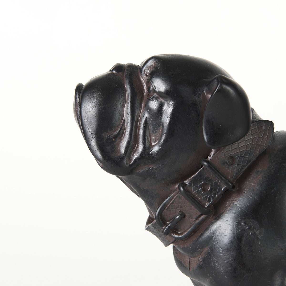 Hugo Black Resin Bulldog - Ornate Home