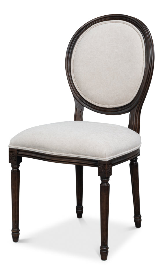 Hugo Nero/Cream Oval Side Chair (Set of 2) - Ornate Home