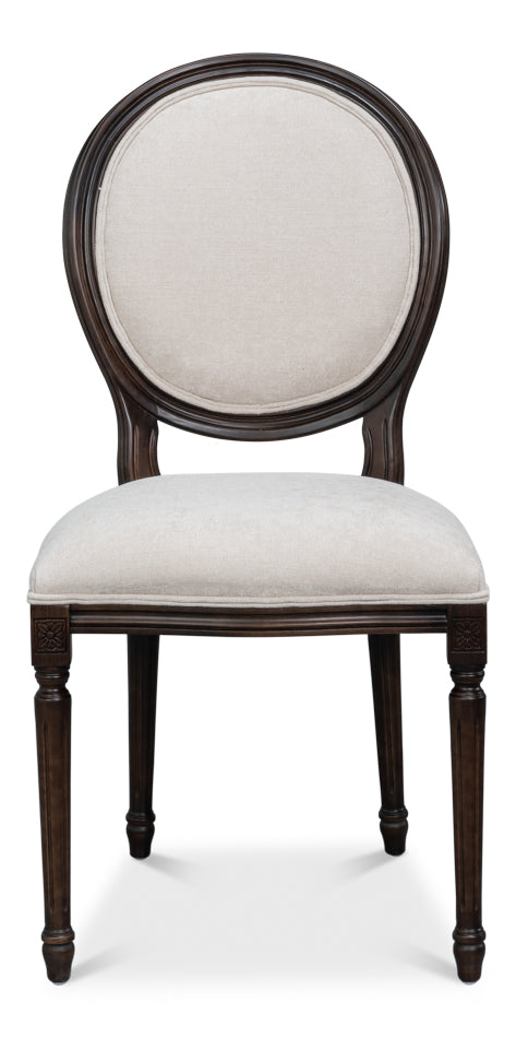 Hugo Nero/Cream Oval Side Chair (Set of 2) - Ornate Home