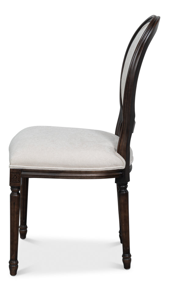 Hugo Nero/Cream Oval Side Chair (Set of 2) - Ornate Home