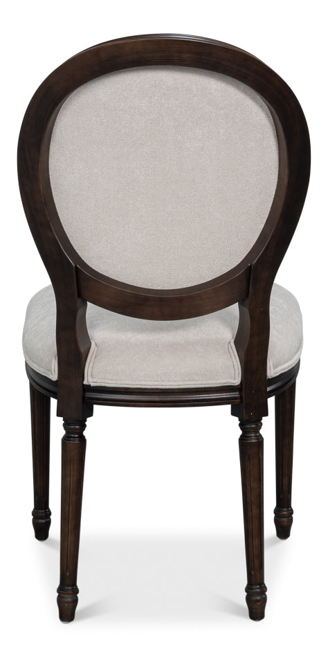 Hugo Nero/Cream Oval Side Chair (Set of 2) - Ornate Home