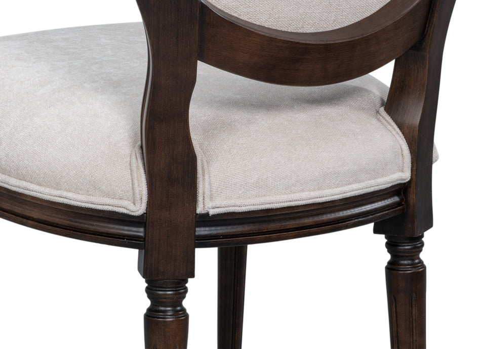 Hugo Nero/Cream Oval Side Chair (Set of 2) - Ornate Home